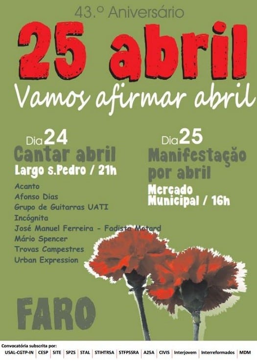 Cartaz 25 Abril Faro