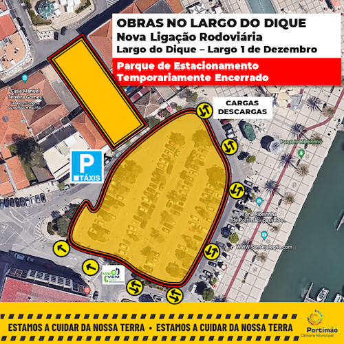 Portimão-Obras-Largo-Dique